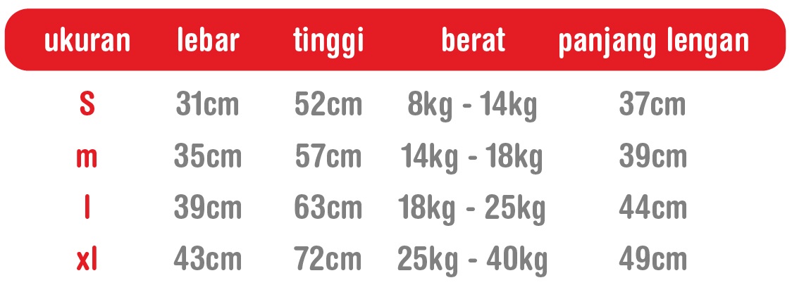 Ukuran Kaos Tunik Afrakids